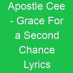 Apostle Cee Grace For a Second Chance Lyrics