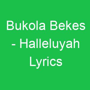 Bukola Bekes Halleluyah Lyrics