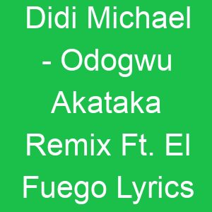 Didi Michael Odogwu Akataka Remix Ft El Fuego Lyrics