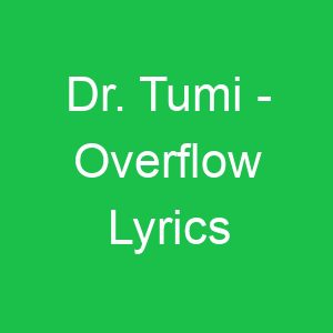 Dr Tumi Overflow Lyrics