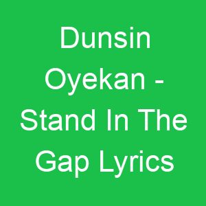 Dunsin Oyekan Stand In The Gap Lyrics