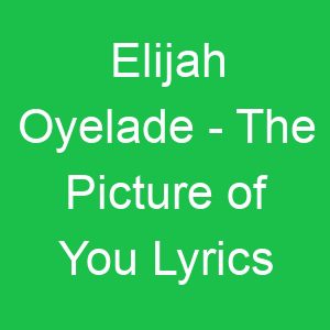 Elijah Oyelade The Picture of You Lyrics
