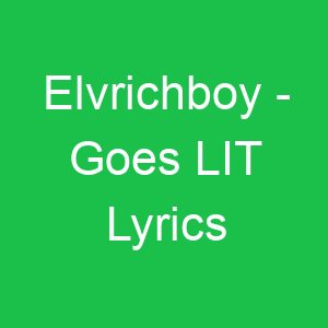 Elvrichboy Goes LIT Lyrics