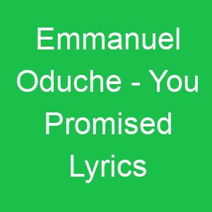 Emmanuel Oduche You Promised Lyrics