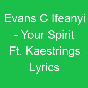 Evans C Ifeanyi Your Spirit Ft Kaestrings Lyrics