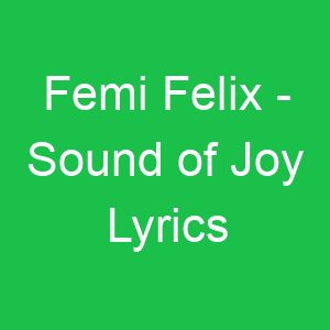 Femi Felix Sound of Joy Lyrics