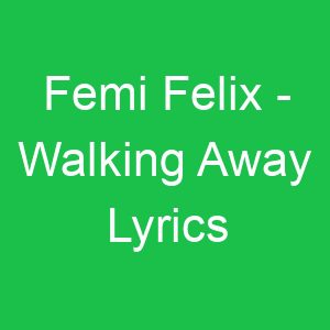 Femi Felix Walking Away Lyrics
