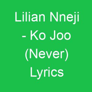 Lilian Nneji Ko Joo (Never) Lyrics