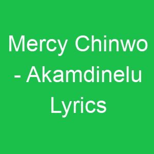 Mercy Chinwo Akamdinelu Lyrics