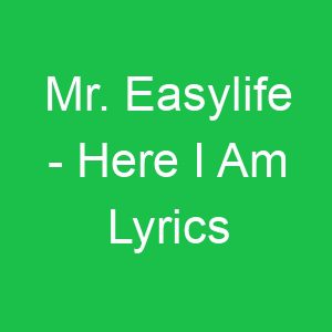 Mr Easylife Here I Am Lyrics