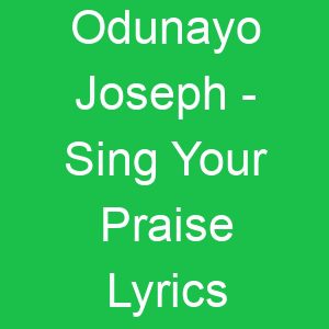 Odunayo Joseph Sing Your Praise Lyrics