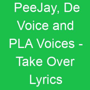 PeeJay, De Voice and PLA Voices Take Over Lyrics