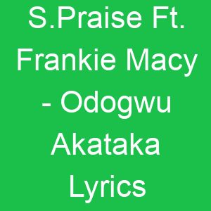 S Praise Ft Frankie Macy Odogwu Akataka Lyrics
