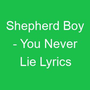 Shepherd Boy You Never Lie Lyrics