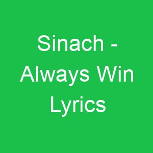 Sinach Always Win Lyrics