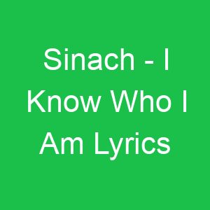 Sinach I Know Who I Am Lyrics