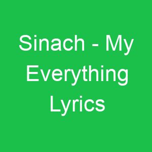 Sinach My Everything Lyrics