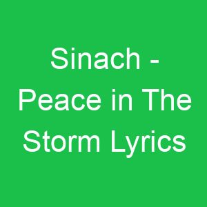Sinach Peace in The Storm Lyrics