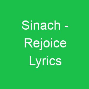 Sinach Rejoice Lyrics