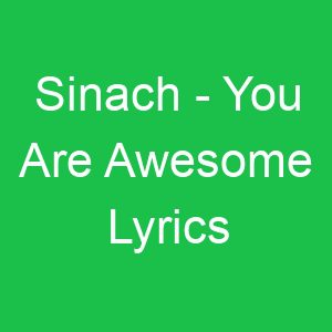 Sinach You Are Awesome Lyrics
