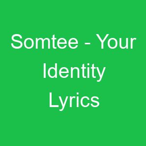 Somtee Your Identity Lyrics