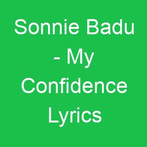 Sonnie Badu My Confidence Lyrics