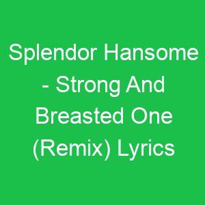 Splendor Hansome Strong And Breasted One (Remix) Lyrics