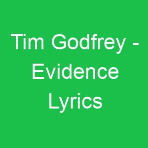 Tim Godfrey Evidence Lyrics