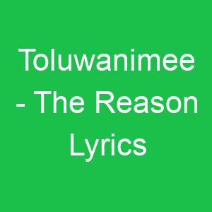 Toluwanimee The Reason Lyrics